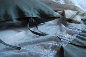 Len w stylu vintage - popiel