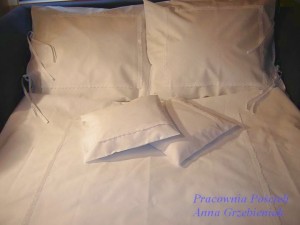 Biel, koronka, troczki 160x200