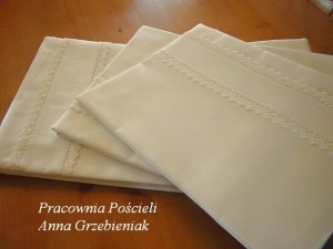 Komplet pościeli z koronką
